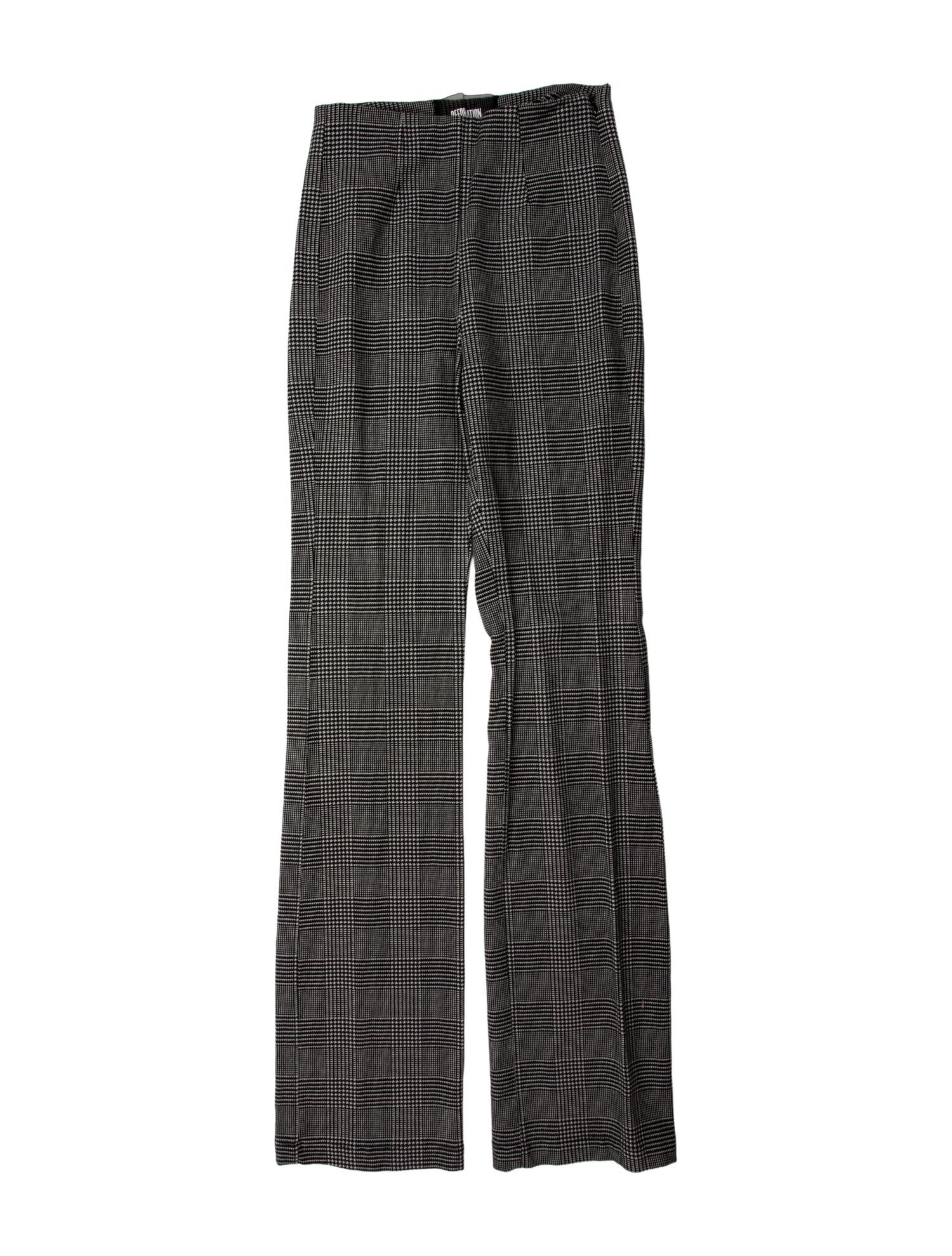 Reformation Plaid Print Straight Leg Pants