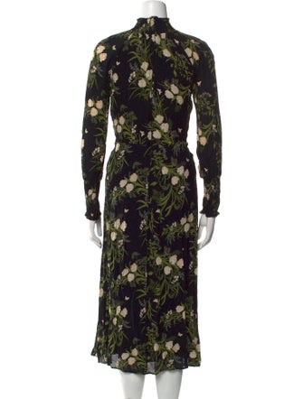 Reformation Floral Print Midi Length Dress