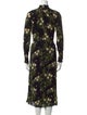Reformation Floral Print Midi Length Dress