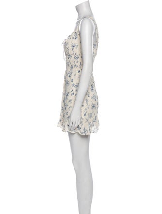 Reformation Floral Print Mini Dress