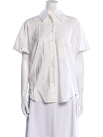 Reformation Short Sleeve Button-Up Top