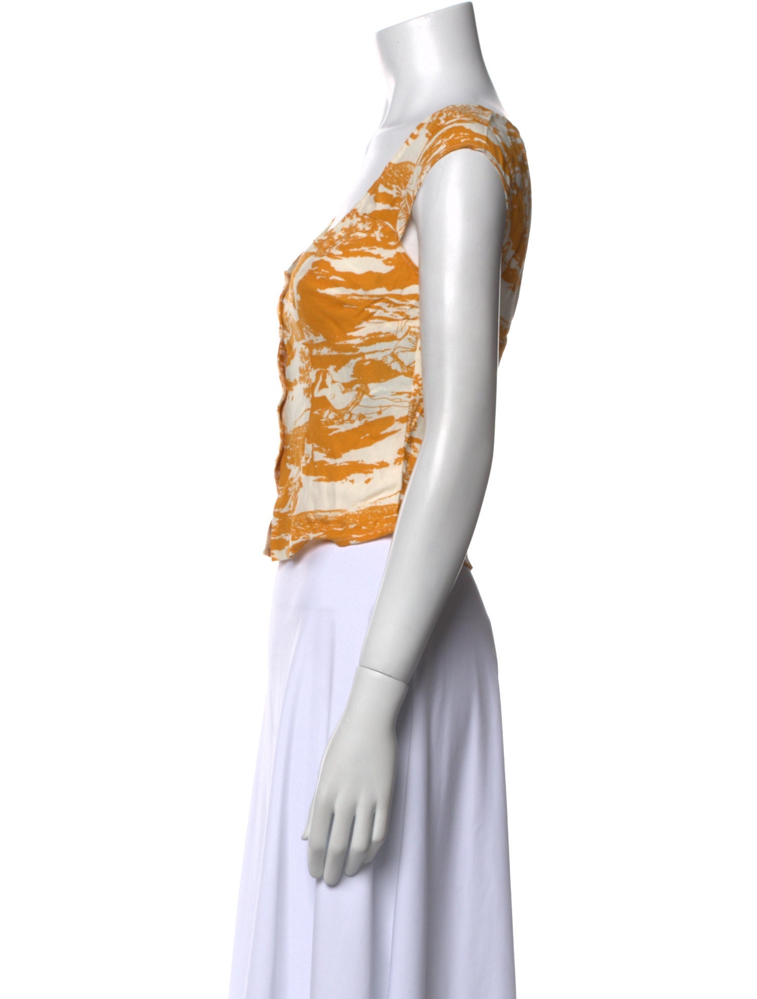 Reformation Printed Scoop Neck Crop Top w/ Tags