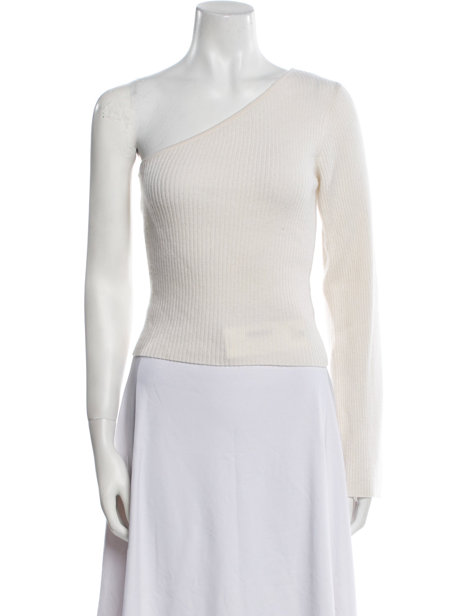 Reformation Cashmere One-Shoulder Sweater