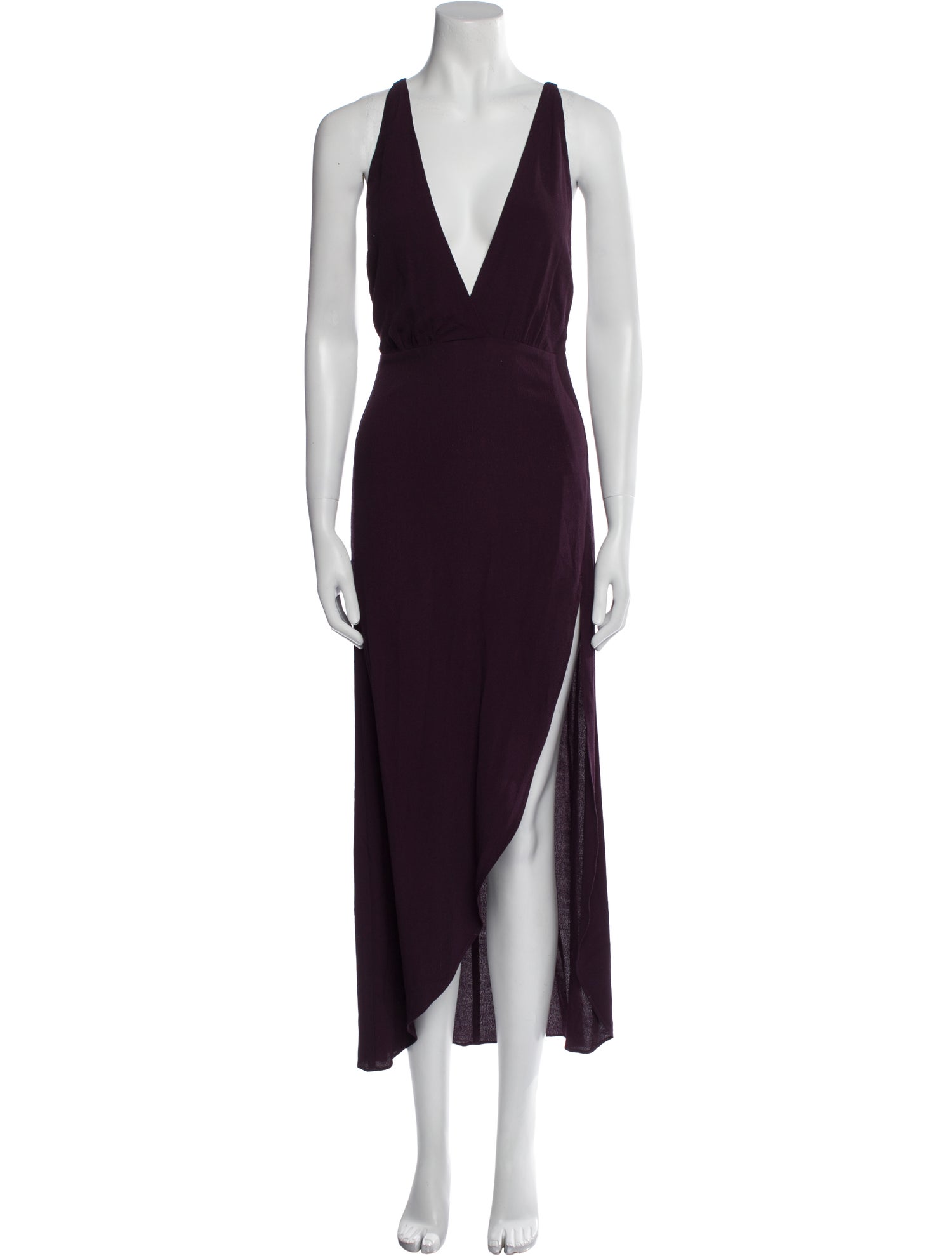 Reformation V-Neck Long Dress