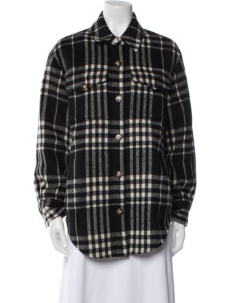 Reformation Wool Plaid Print Jacket
