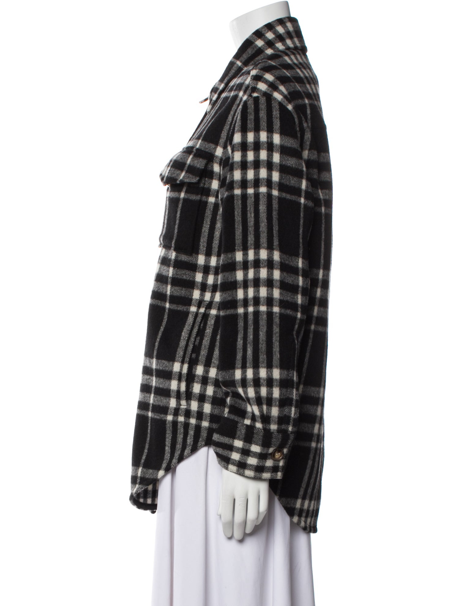 Reformation Wool Plaid Print Jacket