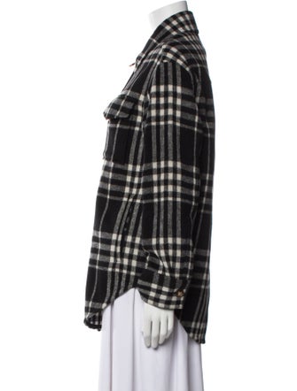 Reformation Wool Plaid Print Jacket