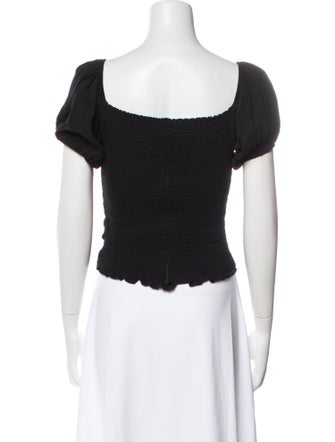 Reformation V-Neck Short Sleeve Crop Top