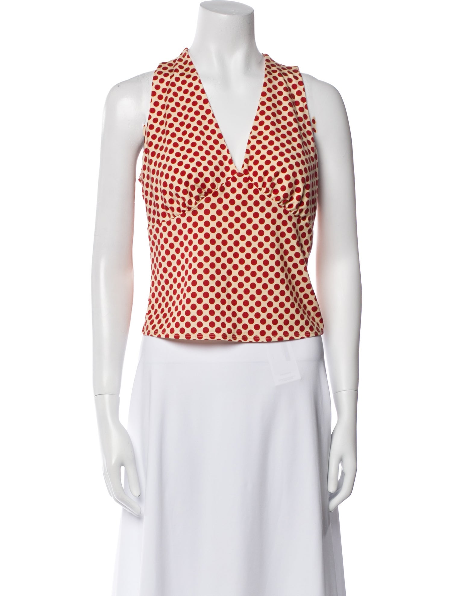 Reformation Printed V-Neck Crop Top