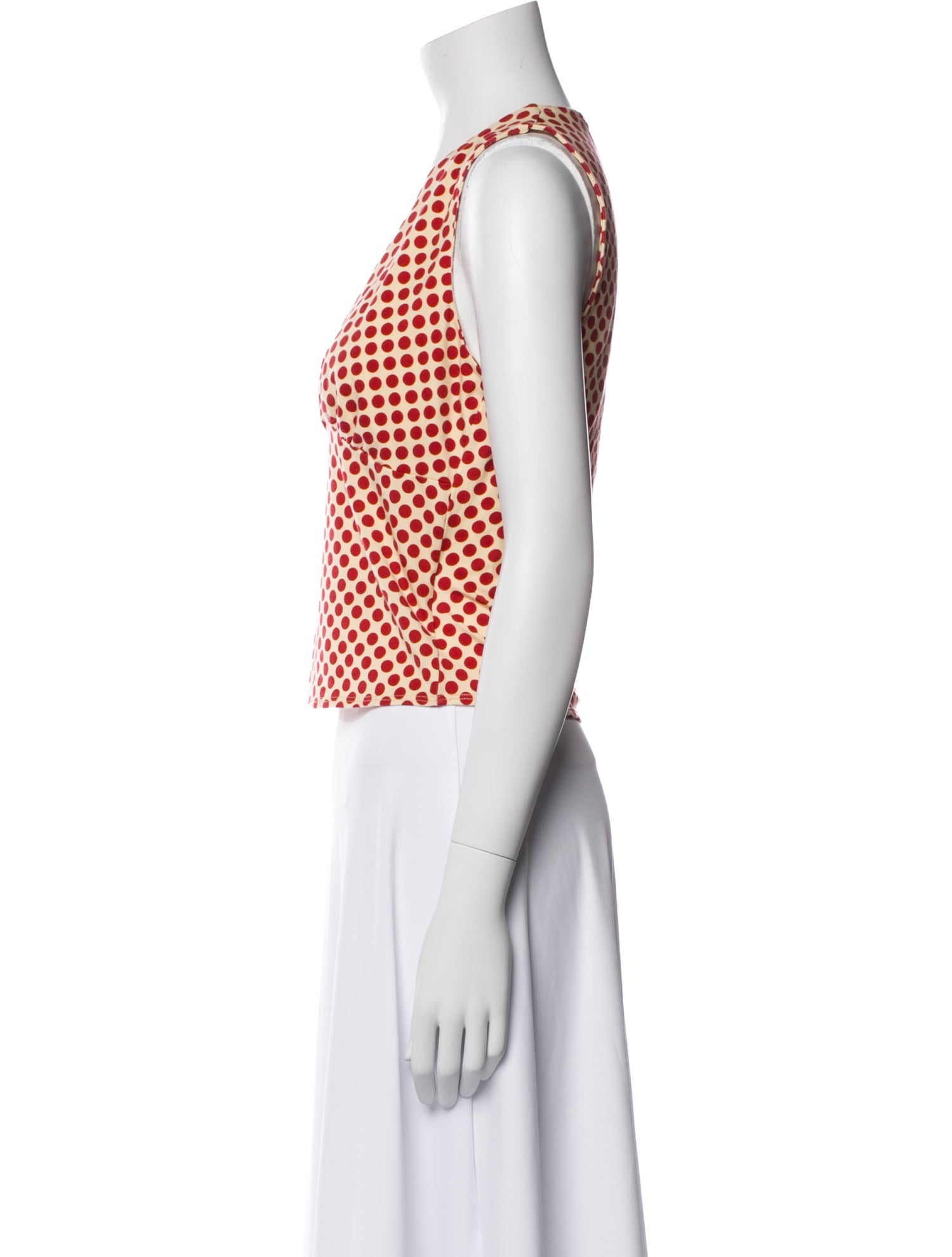 Reformation Printed V-Neck Crop Top