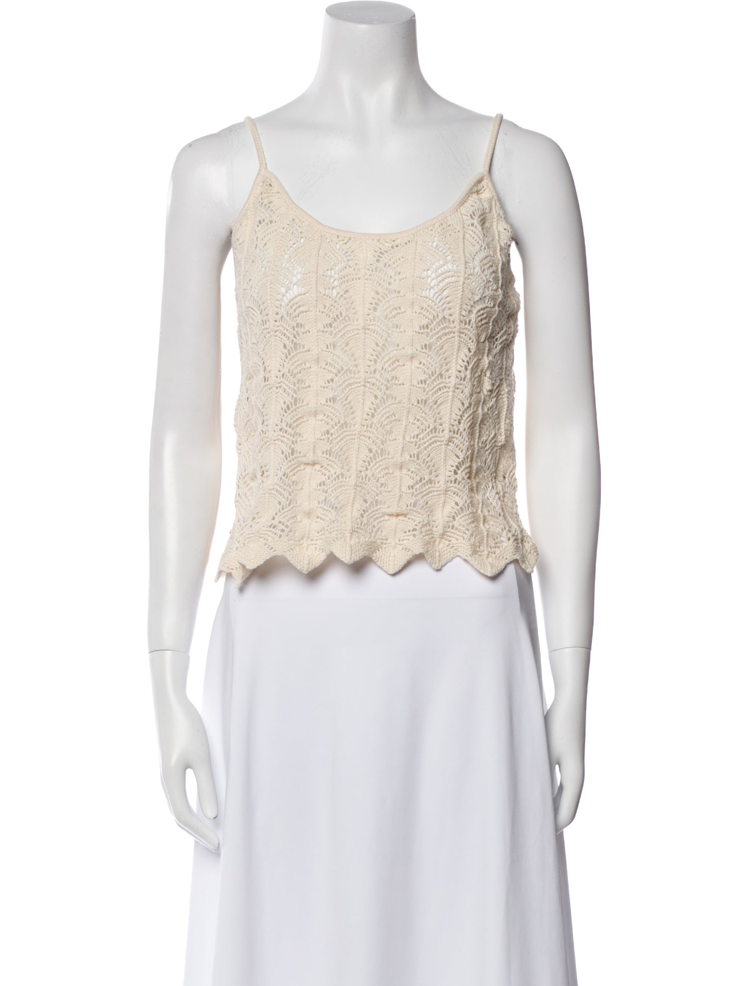 Reformation Scoop Neck Sleeveless Crop Top