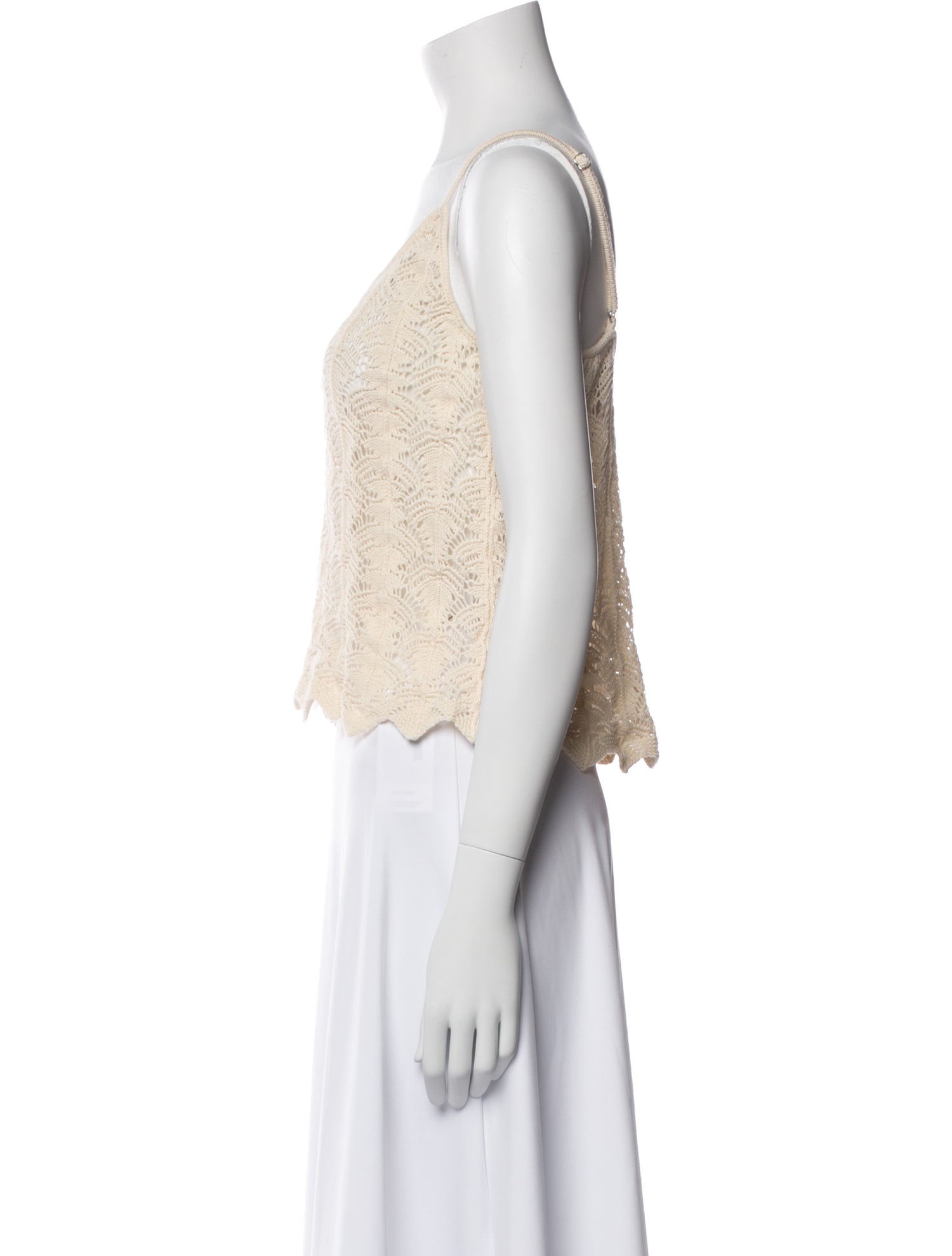 Reformation Scoop Neck Sleeveless Crop Top