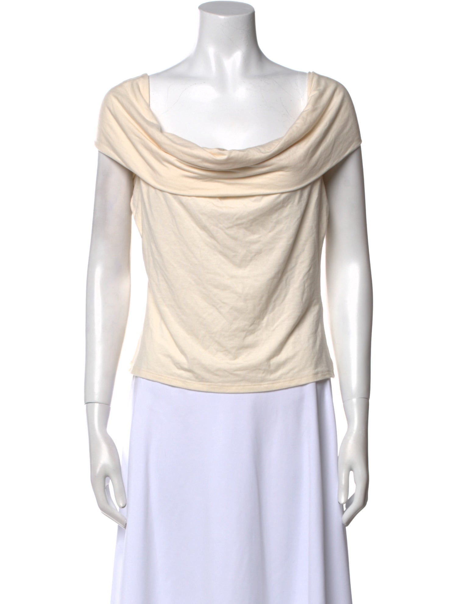 Reformation Cowl Neck Short Sleeve Top