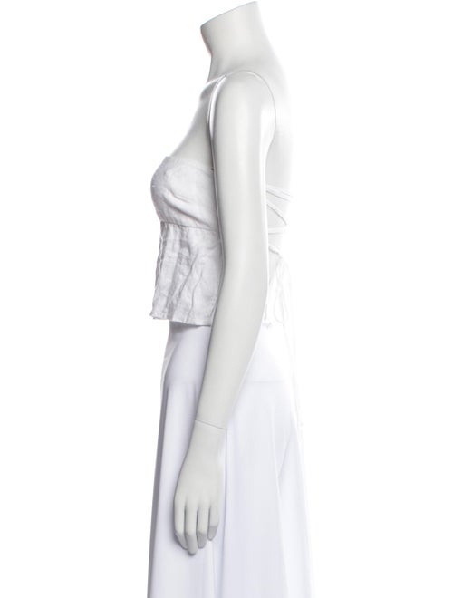 Reformation Linen Strapless Crop Top