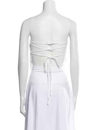 Reformation Linen Strapless Crop Top