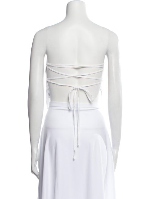 Reformation Linen Strapless Crop Top