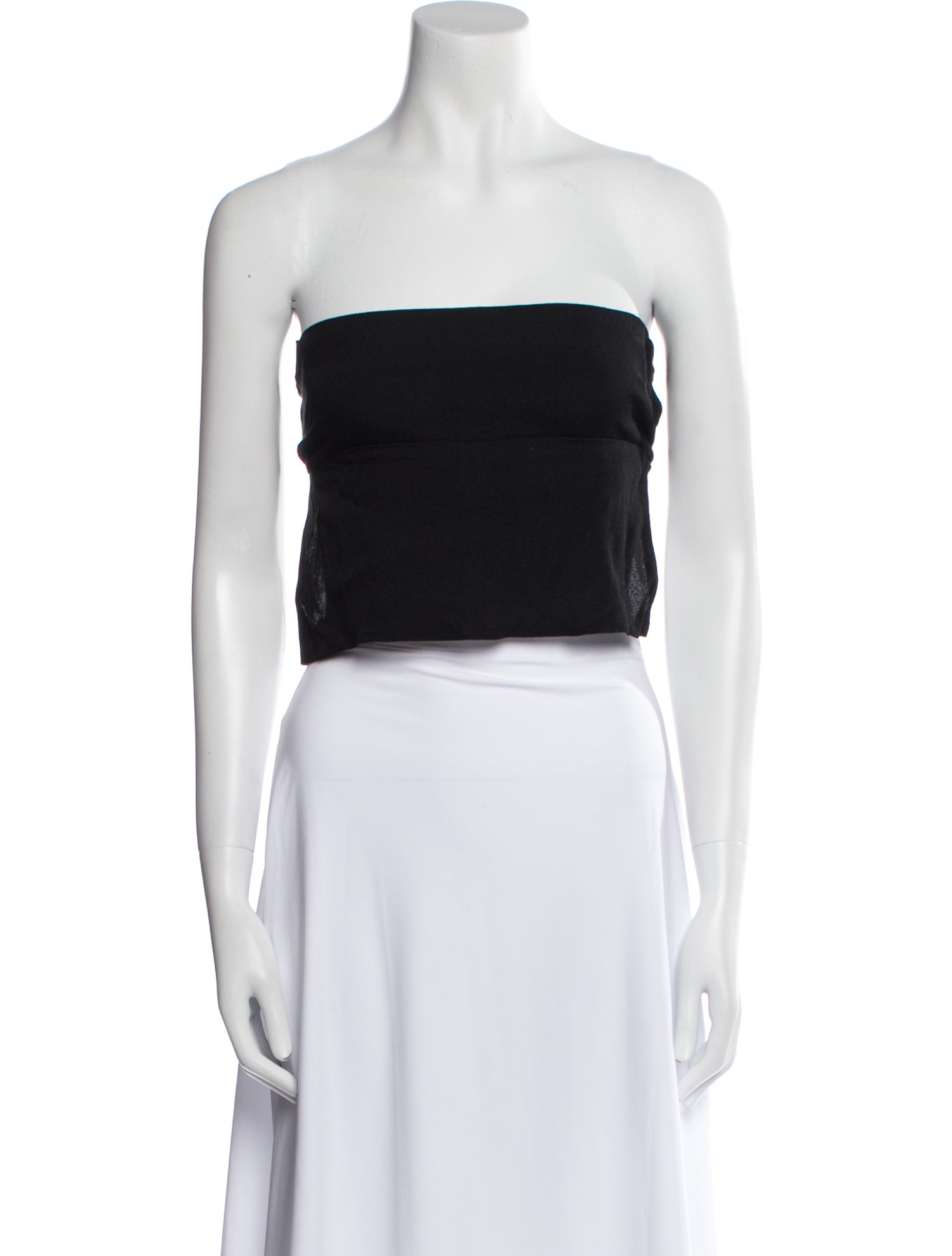 Reformation Silk Strapless Crop Top