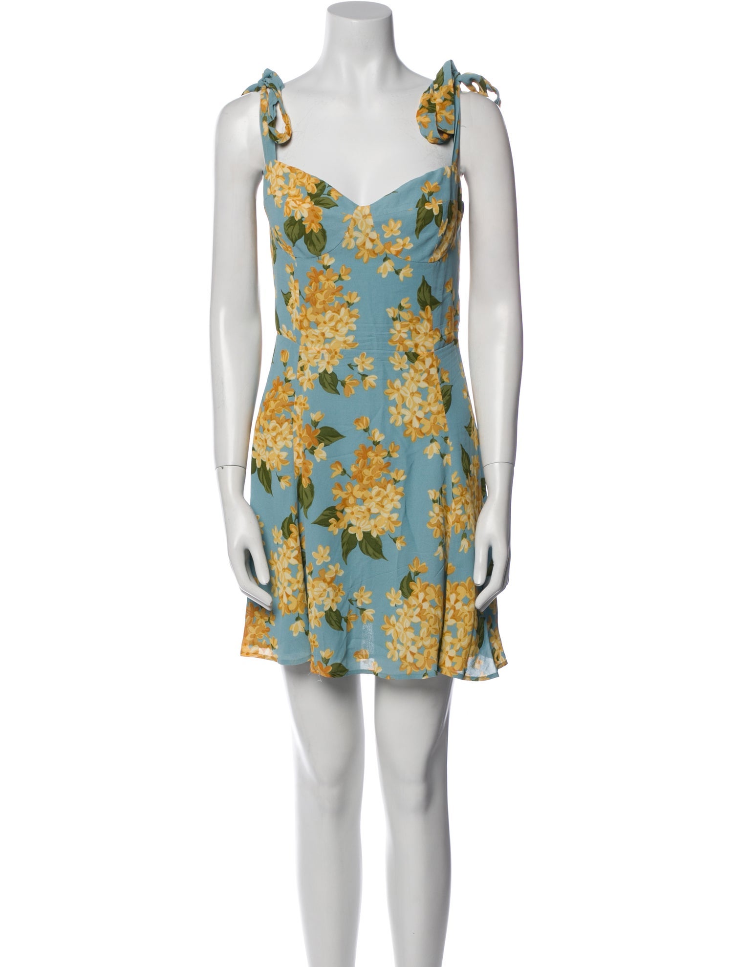 Reformation Floral Print Mini Dress