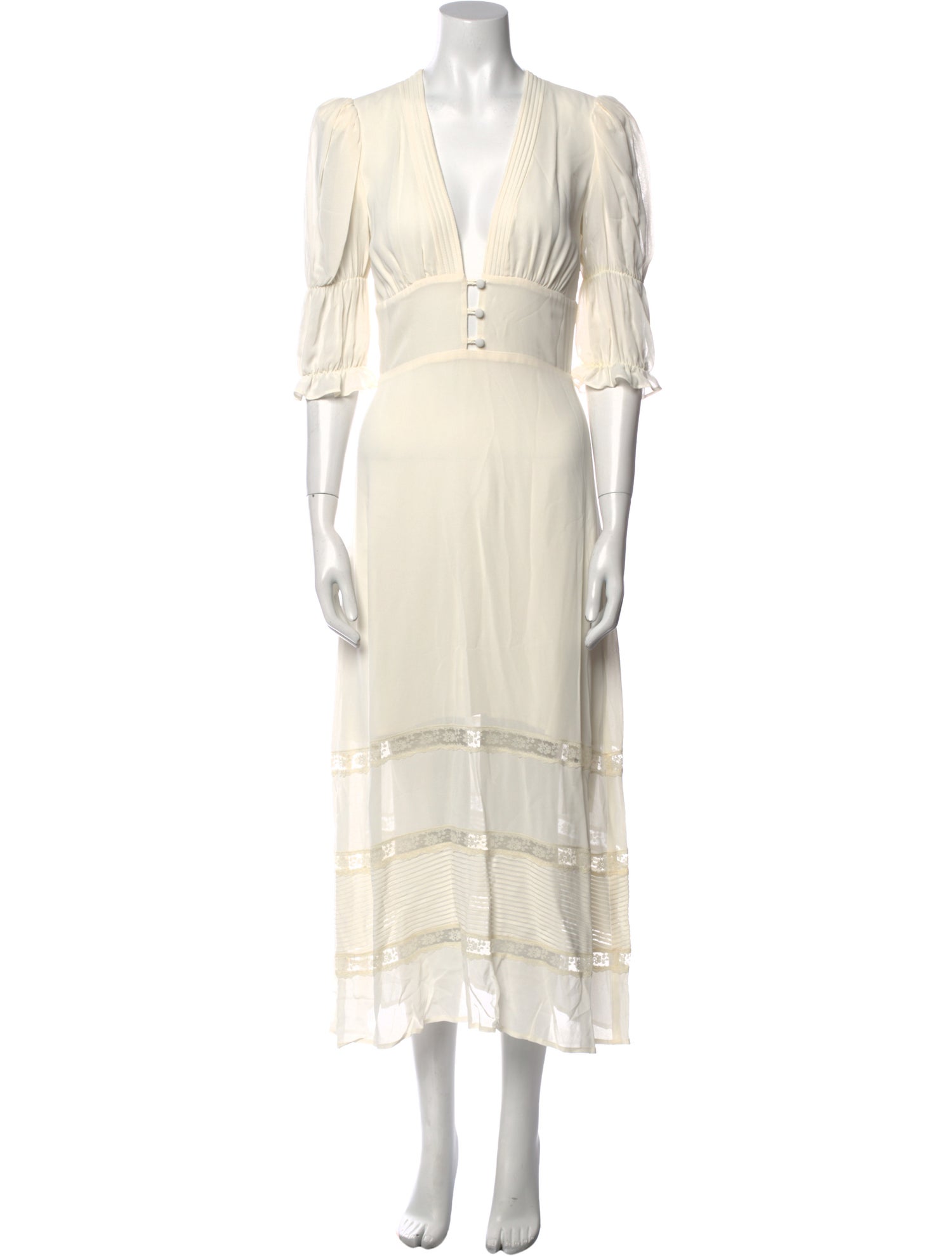 Reformation V-Neck Long Dress