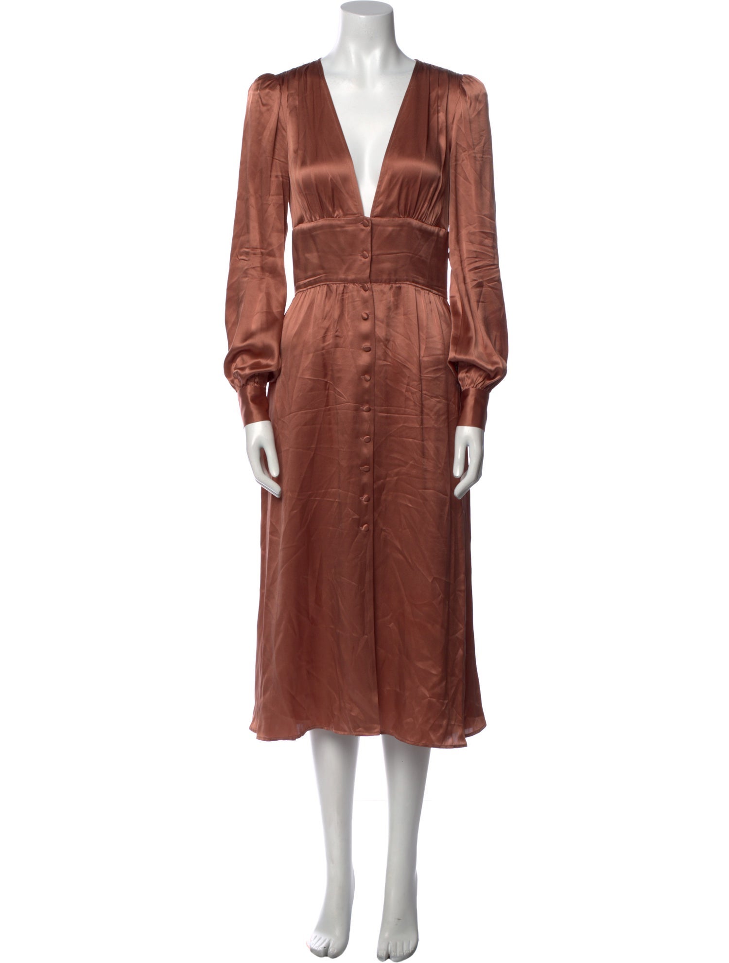 Reformation Silk Midi Length Dress