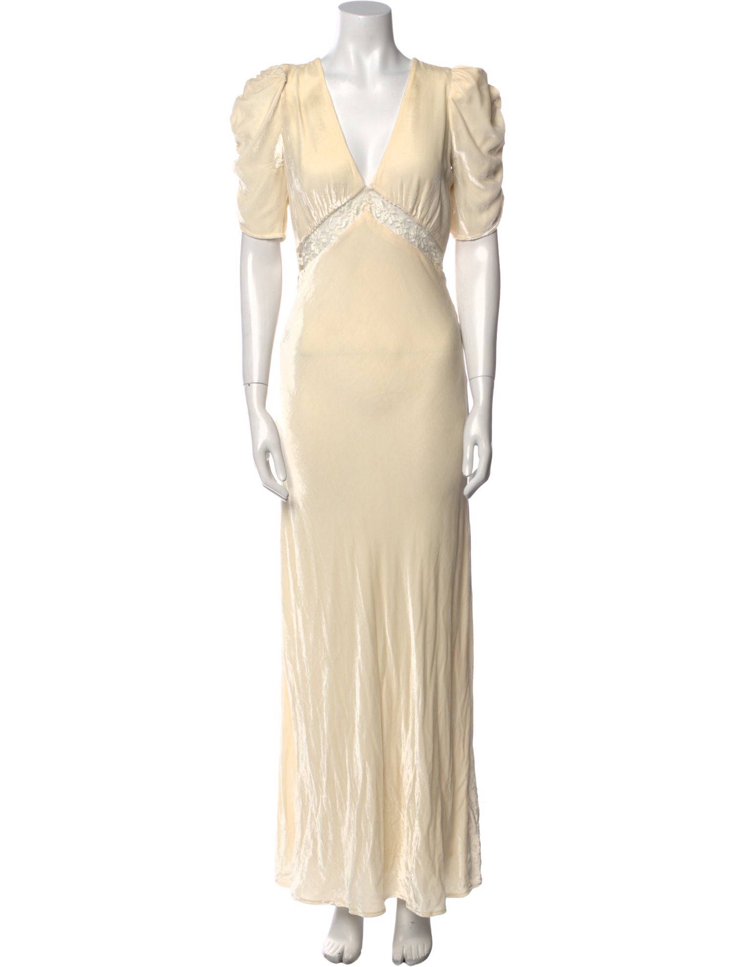 Reformation V-Neck Long Dress