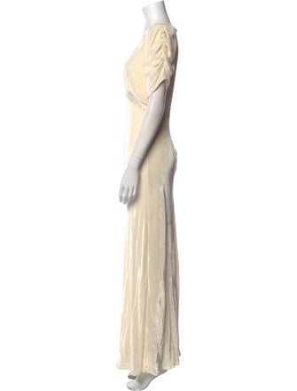 Reformation V-Neck Long Dress