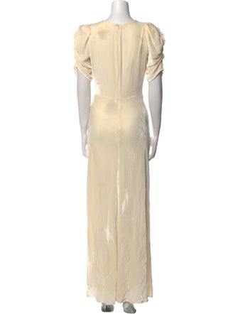 Reformation V-Neck Long Dress