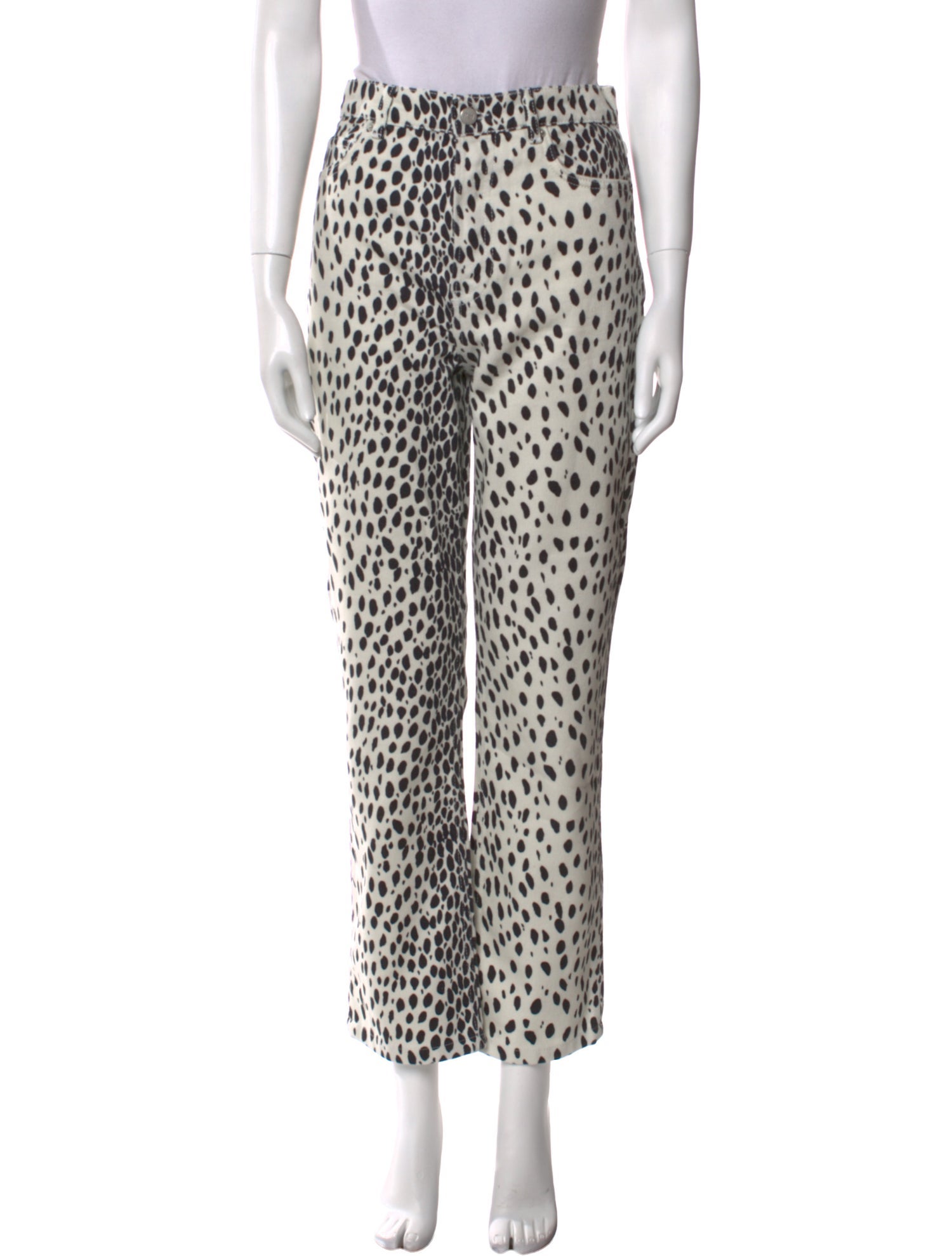 Reformation Animal Print Straight Leg Pants