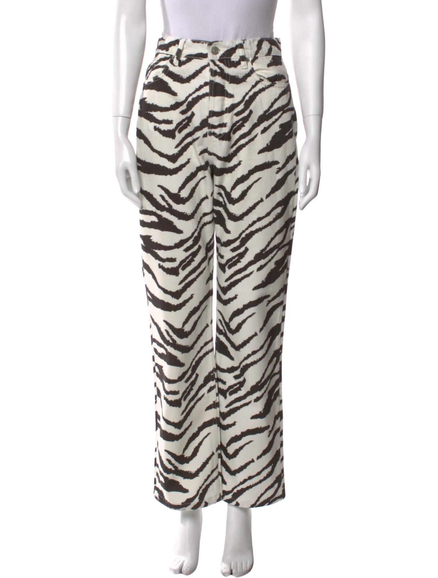 Reformation Animal Print Wide Leg Pants