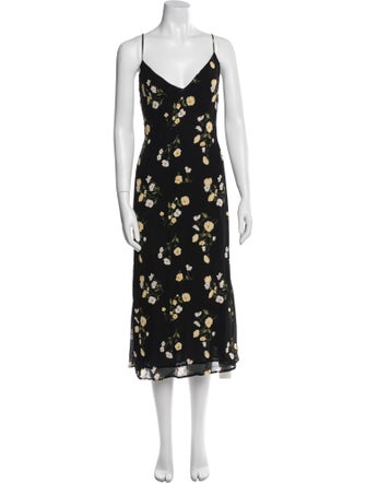 Reformation Floral Print Long Dress