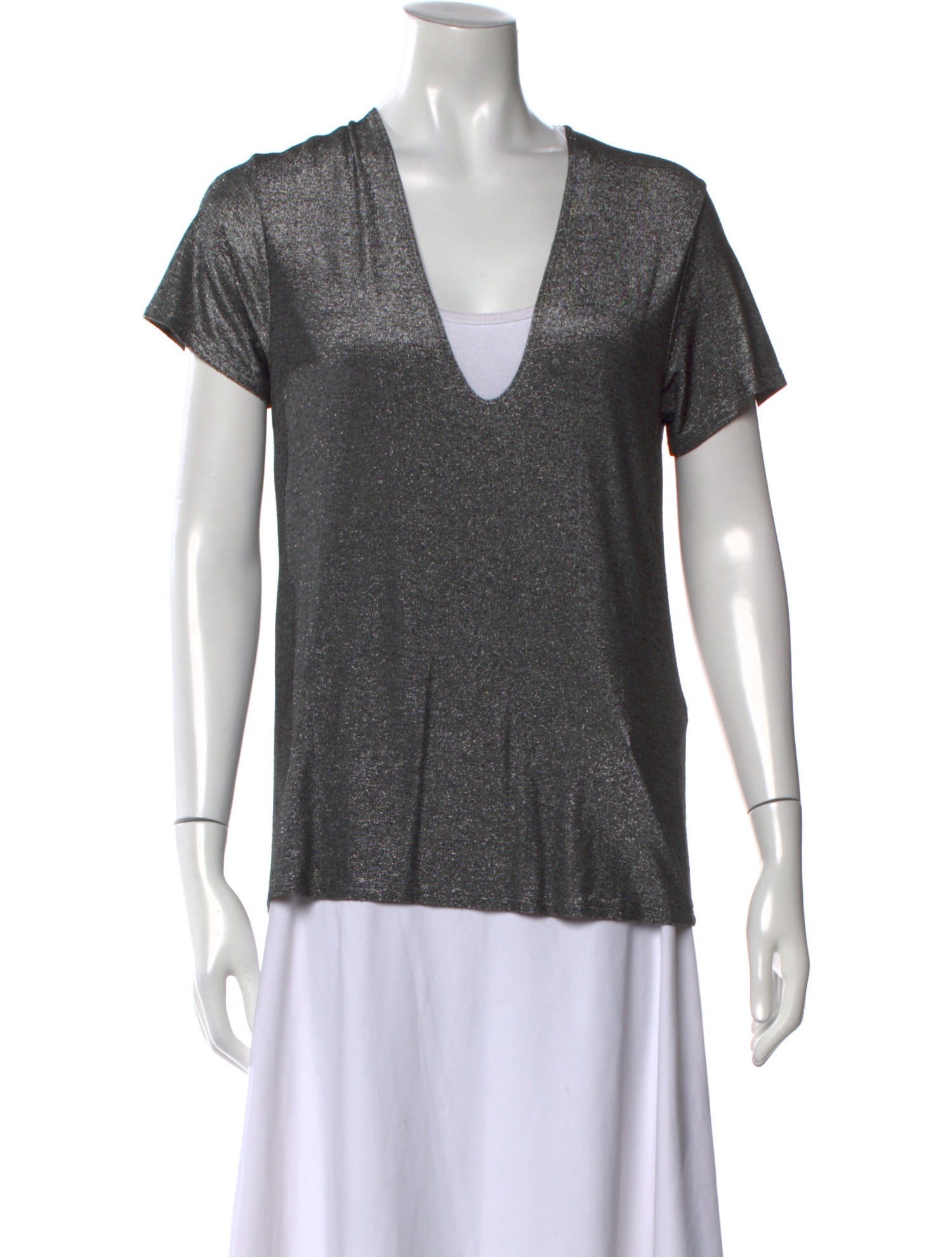 Reformation V-Neck Short Sleeve T-Shirt