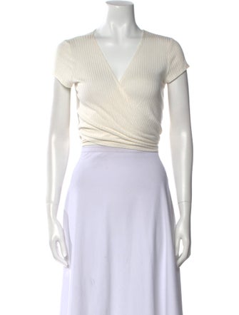 Reformation Linen V-Neck Sweater