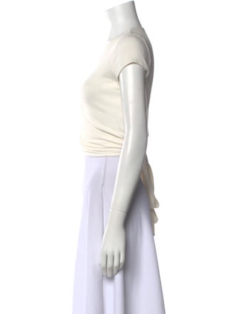 Reformation Linen V-Neck Sweater