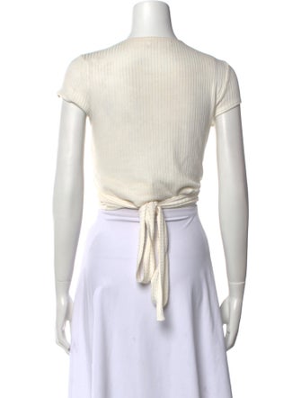 Reformation Linen V-Neck Sweater