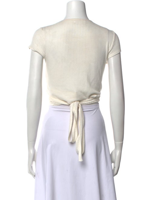 Reformation Linen V-Neck Sweater