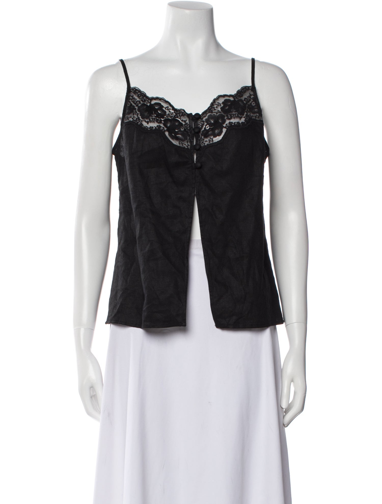 Reformation Linen Square Neckline Top