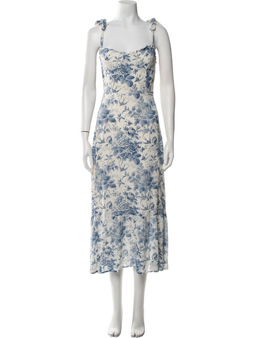 Reformation Floral Print Long Dress