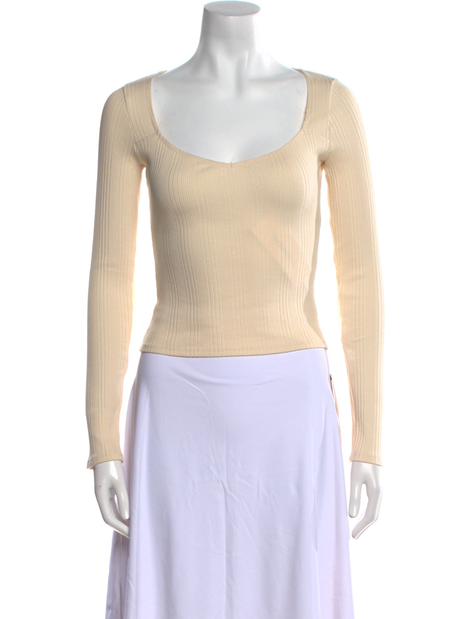 Reformation Scoop Neck Long Sleeve Top