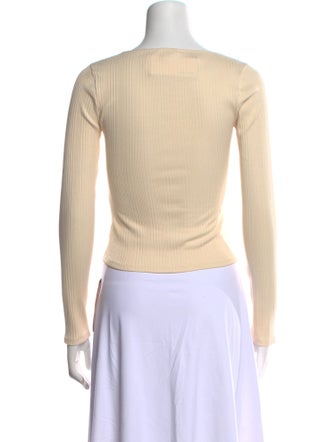 Reformation Scoop Neck Long Sleeve Top