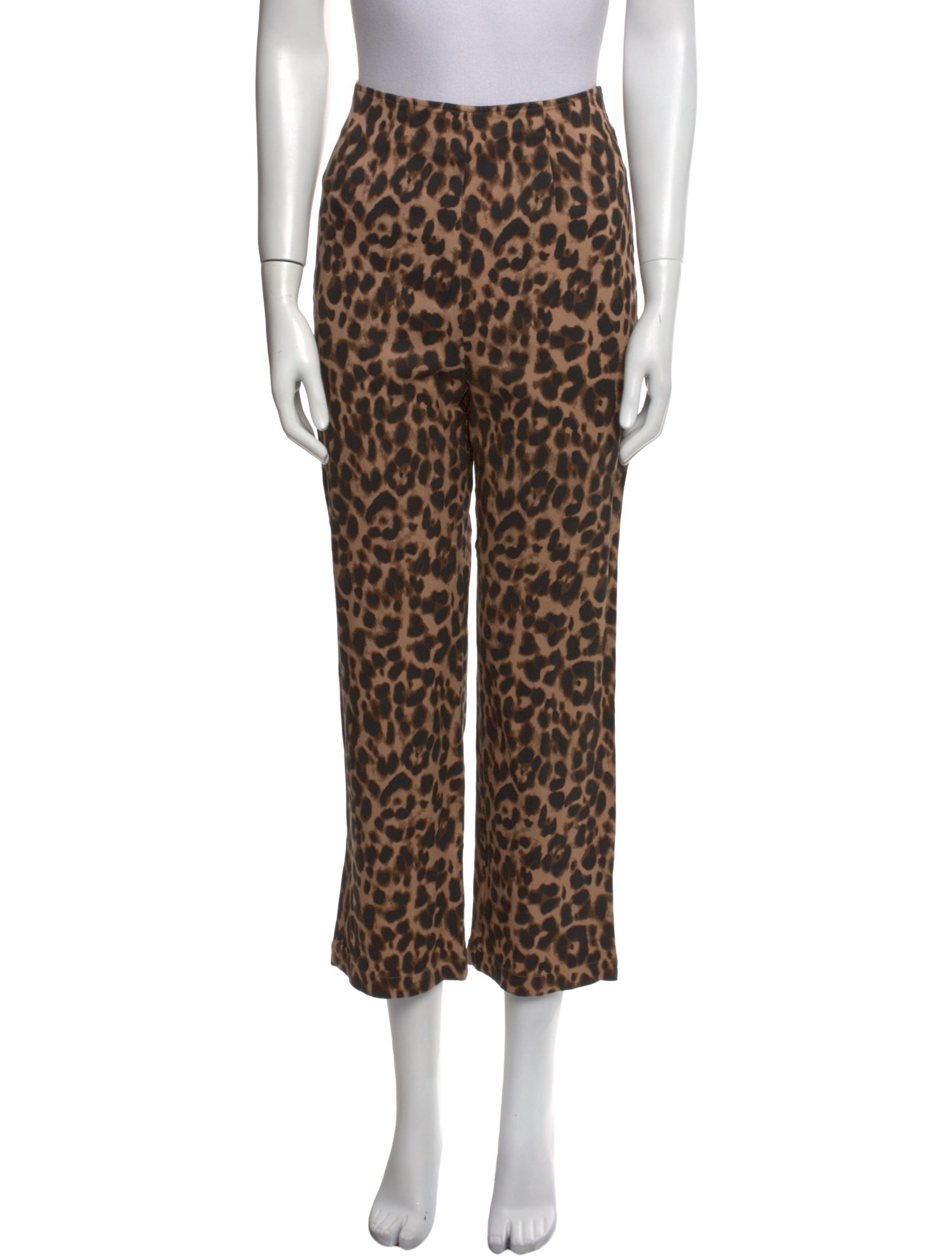 Reformation Animal Print Straight Leg Pants