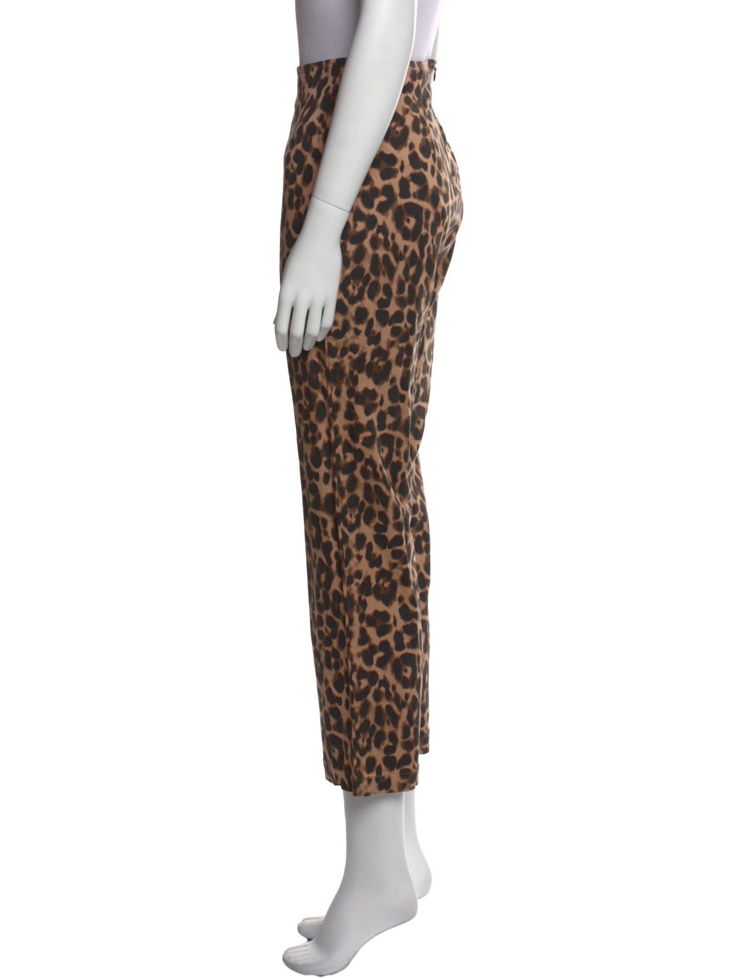 Reformation Animal Print Straight Leg Pants