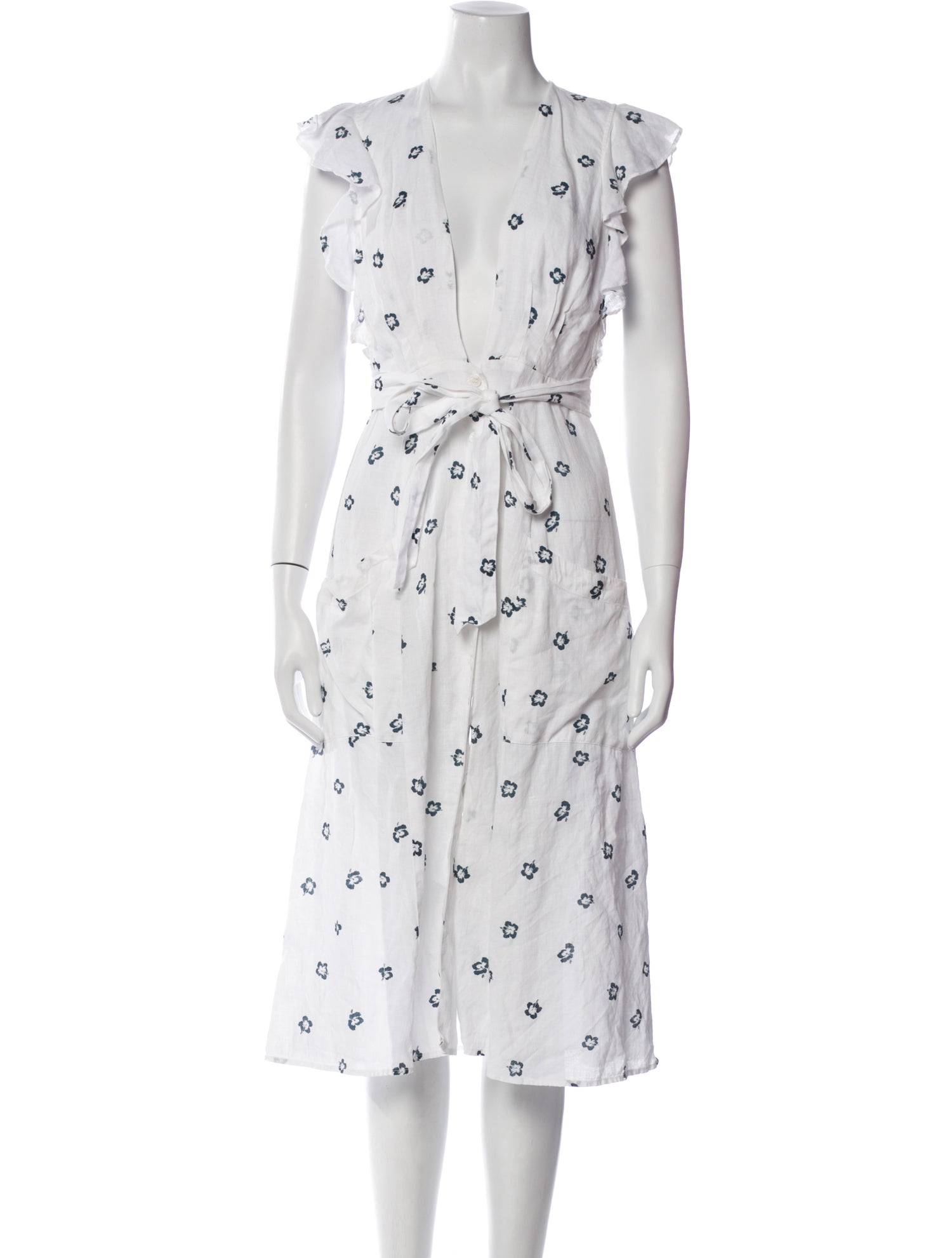 Reformation Linen Midi Length Dress