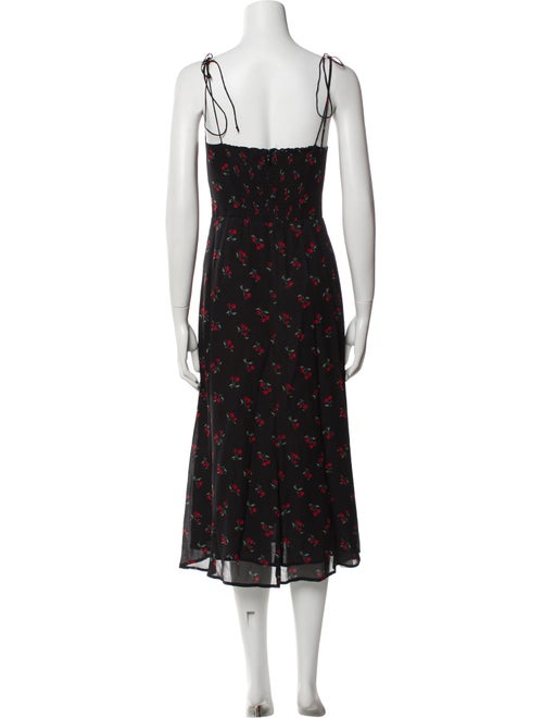 Reformation Floral Print Midi Length Dress