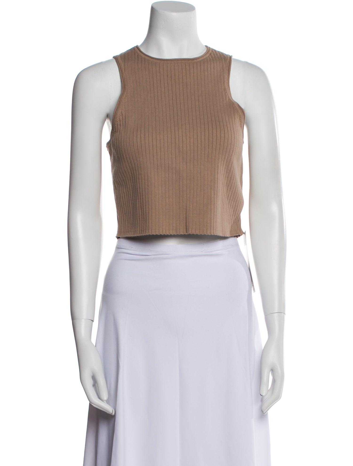 Reformation Crew Neck Sleeveless Crop Top