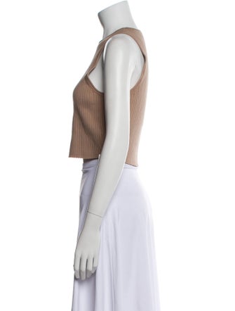 Reformation Crew Neck Sleeveless Crop Top
