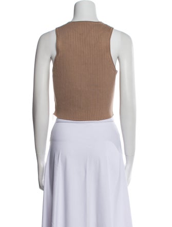 Reformation Crew Neck Sleeveless Crop Top