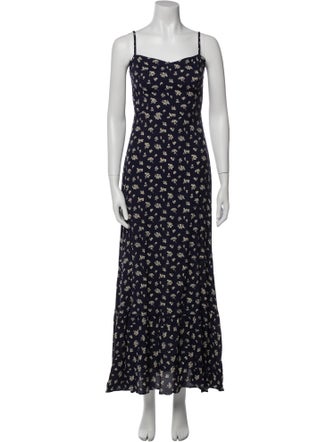Reformation Floral Print Long Dress