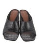 Reformation Embossed Leather Slides
