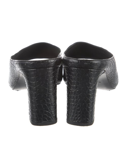 Reformation Embossed Leather Slides