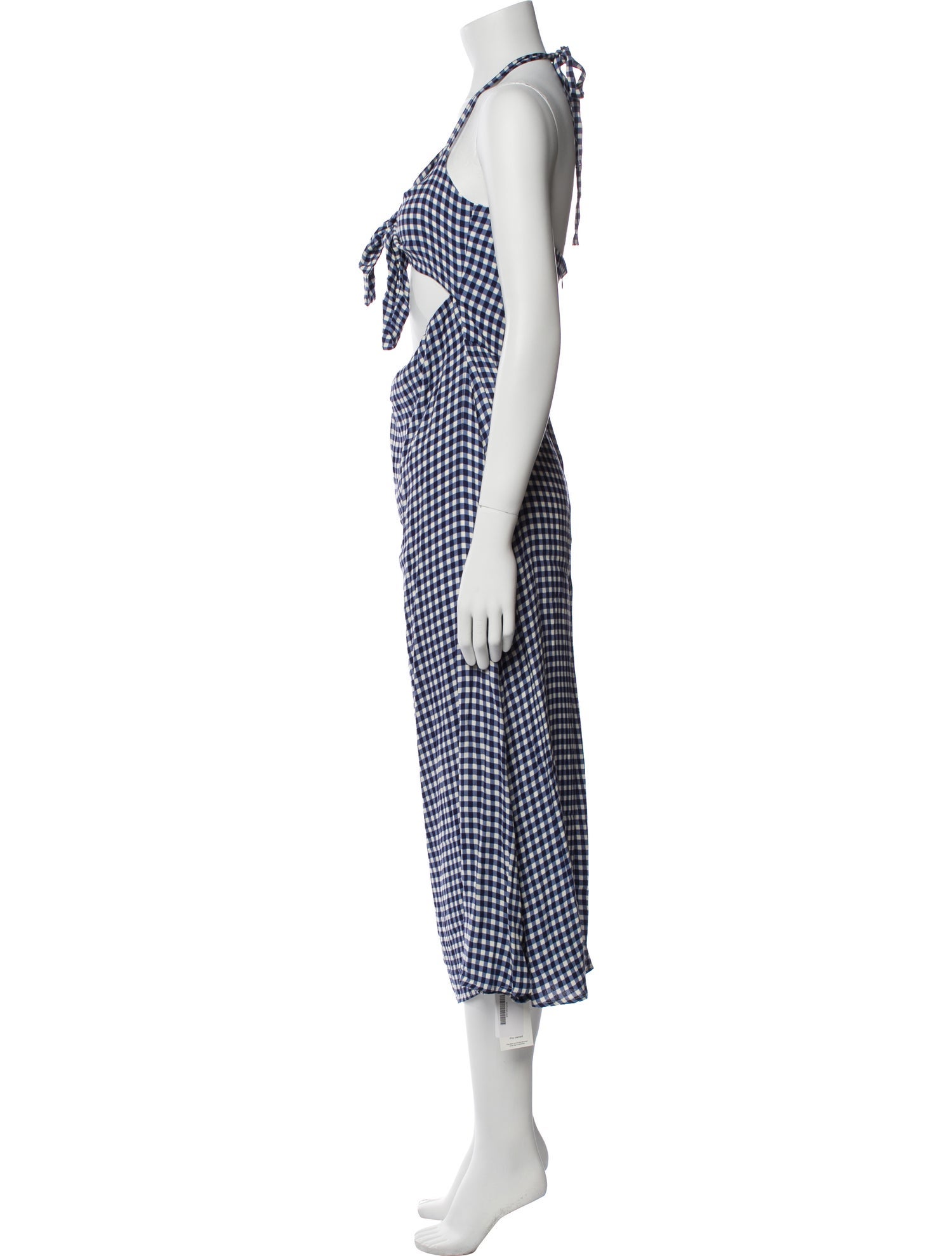 Reformation Plaid Print Long Dress